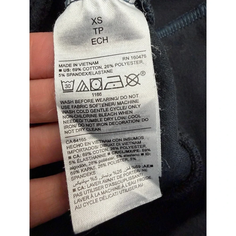 Old Navy Kids Active Dynamic Fleece‎ Hoodie XS Teal Black Ombre Raglan Pockets